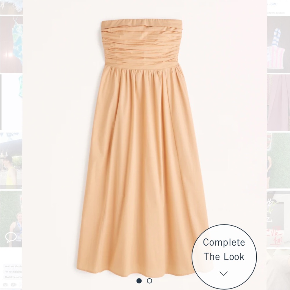 Abercrombie Orange Poplin Maxi Dress
